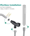 All Metal Shower Head Holder Mount For Handheld Showers Rugged Heavy Duty Solid Brass Ball Joint 360 Degree Swivel No-tools install