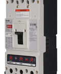 Heavy Duty 400 Amp Circuit Breaker 3 Pole 600 VAC 250 VDC 65 KAIC NEMA K-Frame Series C Panel Mount with terminals and trip settings.