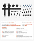 Image of Heavy Duty Sliding Barn Door Hardware Kit Supports Up To 330 Lb, For Doors Up To 36 Inches Wide And 1.375 To 1.75 Inches Thick