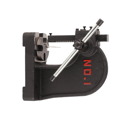 Straight Up Heavy Duty 1 Ton Manual Arbor Press for Riveting and Bearing Punching with Rock Solid Carbon Steel Construction, side view.
