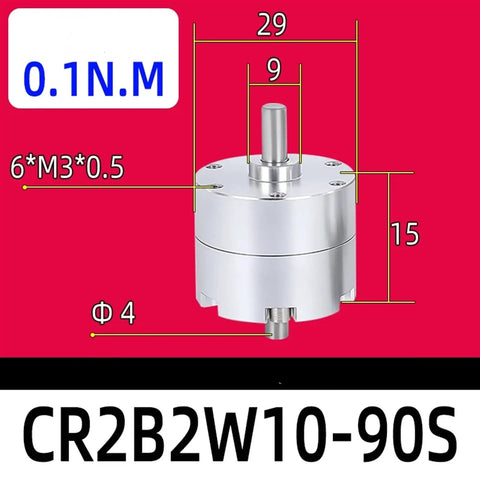 Heavy Duty Blade Type Rotary Actuator With A Rock Solid Single Vane Double Shaft Setup For Straight Up Reliable Pneumatic Rotation On Any Demanding Shop Floor, showing dimensions and components.