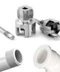 2 Pack Pipe Threading Tool For Internal And External Threads Dual End One Half Inch And Three Quarter Inch NPT Dies For PPR PVC MPP Pipes