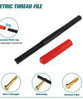 Go-To 15-Piece Metric Thread Chaser Set For M6 M8 M10 M12 Thread Restorer Tool Kit file with removable plastic cap