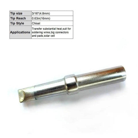 Chisel style tip from Replacement Soldering Tips Pack For Weller Soldering Stations Including WES51 WESD51 WE1010NA WCC100 PES51 EC1201A ET Tip Set Ten Pack Built For Pro Grade Electronics Soldering And Fine Detail Work