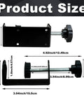 Dimensions and size guide for Four Piece Adjustable Patio Furniture Clips for Wicker Sectionals, showing clamp measurements.