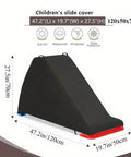 Outdoor Slide Cover Protective Sleeve Windproof Shield With Weather Resistant Fabric shown on a playground slide