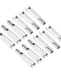 12 Pack Metal Clevis Quick Links 3mm M3 Thread Steel Self Locking Clips For RC Airplane Car And Helicopter Models 30mm Length Replacement Hardware For DIY RC Projects And Linkage Assemblies, silver metal connectors
