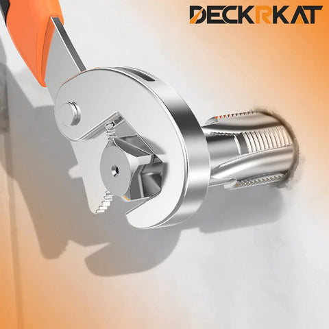 Precision Half Inch NPT Pipe Tap With 14 Threads Per Inch For Plumbers Mechanics And DIY Enthusiasts High Carbon Steel Cutting Tool With Heat Treated Strength Long Lifespan And Protective Case DeckRKAT installed in a wall.