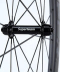 Close-up of spokes on 50/25mm UD Matte Finish Carbon Wheelset For 700c Tubeless Ready Black Road Bike With V Brake Compatibility