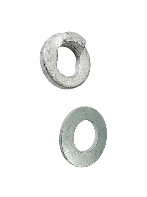 Close-up of lock washer from Front Hub Motor Shaft Kit For E-Bikes And E-Scooters, 12mm Axle Lock Nut With Lock Washer And Nut Cap.