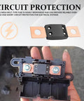 Premium 150 Amp MEGA Bolt Down Fuse For Trucks Cars And Boats 32V High Current Pure Copper Automotive Circuit Protector visible in hand.