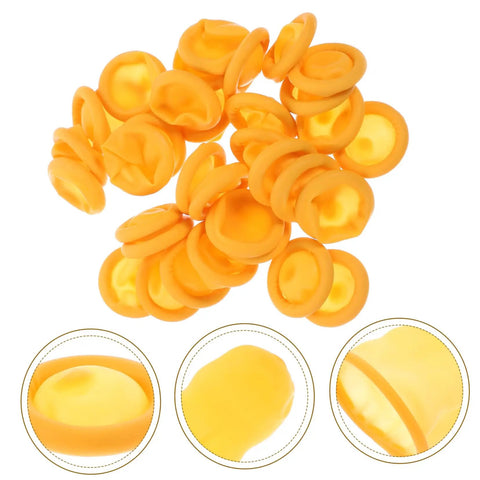 Top Shelf 100 Pack Yellow Latex Finger Sleeves for blister protection, ergonomic design for heavy lifting tasks.