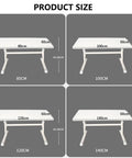 Rock Solid Manual Standing Desk With Easy Crank Adjustment Ergonomic Sit To Stand Workstation Table size options 80cm, 100cm, 120cm, 140cm.