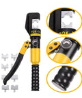 Heavy Duty Hydraulic Crimping Pliers With Electric Terminals Machine Crimper Press Cable Lug Kit showing ergonomic handle and crimping head.