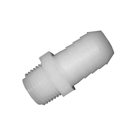 Adaptr Barbxmpt 3/8x1/8 Inch Adapter Set Case Of 5 No Color Finish For Precision Work, showing a single barb adapter in white.