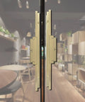 Heavy Duty Push Pull Door Handle For Glass Wood And Metal Doors Built To Last, Retro Aluminum Sliding Barn Style Pull, Bronze Finish
