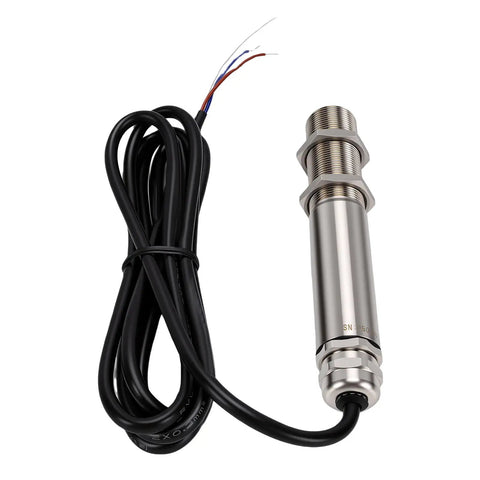 Infrared Temperature Sensor Non Contact Measurement For Industrial Use Stainless Steel Build 0-200C Range Precise Surface Temperature Probe For Hazardous Environments And Moving Machinery, stainless steel body with wired cable