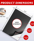 Magnetic Metal Sheets With Adhesive Backing, 3 Pack, 8.5 By 12 Inches, 30 Mil Thick, flexible sheet diagram with dimensions and layers.