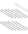 Stainless Steel Heavy Duty Hand Thread Lag Screws For Cable Deck Railing Kit With Wrench Wire Fixing Hardware For Staircase And Outdoor Railings Built Tough And Rust Resistant 13 Pc Set