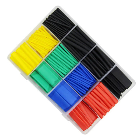 Top Quality Heat Shrink Tubing Kit With Assorted Sizes And Vibrant Colors For Superior Electrical Insulation Wire Repairs And Mechanical Protection Perfect For Electricians And DIYers Looking To Get Job Done Right Fast., assorted heat shrink tubing in organizer case