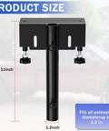 Universal Truck Flag Pole Mount Holder Clamps Poles Up To 1.2 Inches Solid with 11-inch black clamp design.