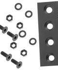 Heavy Duty Replacement Sliding Barn Door Track Connector Set With Mending Plate, screws and nuts, black metal hardware