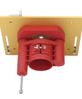 Heavy Duty Router Table Lift Assembly With Precision Micro Dial Insert Plate and Sliding Guide Ruler for Quick Woodworking Milling.