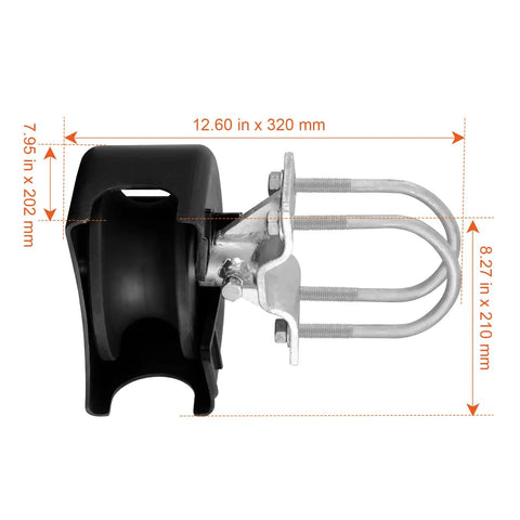 Heavy Duty Sliding Gate Kit With Four Rock Solid Nylon Rollers, Smooth U Shaped Track, And Rust Proof Brackets For No Sweat Cantilever Fence Install And Silky Smooth Glide