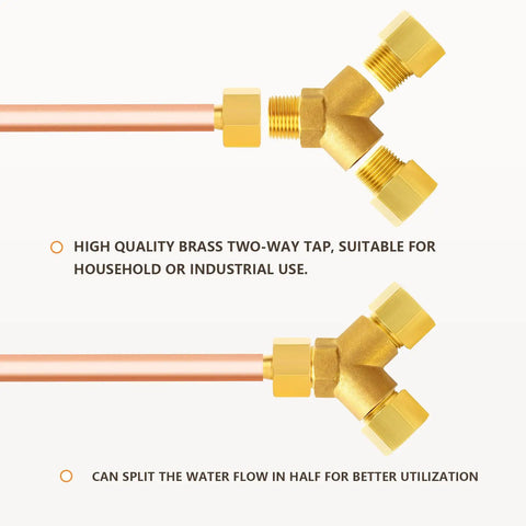 5 Pack Brass Pipe Fitting Tee Y Adapter Three Eighths Inch NPT Female To Three Eighths Inch NPT Female To Three Eighths Inch NPT Male Forged Brass Corrosion Resistant Plumbing Connector For Branch Lines DIY Friendly