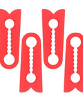 Set Of Four Silicone Auto Door Dampers Knock Out Heavy Slam Noise And Vibes With Grippy Hold For Trucks Suvs Vans And RV Vehicles - Red silicone pads