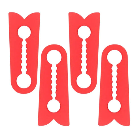 Set Of Four Silicone Auto Door Dampers Knock Out Heavy Slam Noise And Vibes With Grippy Hold For Trucks Suvs Vans And RV Vehicles - Red silicone pads