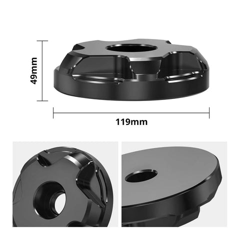 R1250GS GSA Exhaust Hanger Bolt Replacement, Bolt On Upgrade For Adventure ADV 2019 To 2024, dimensions displayed, silver finish