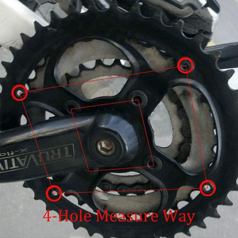 Lightweight Bike Chain Guard for 44T Chain Ring Crankset Protector Cover 4-hole measurement guide