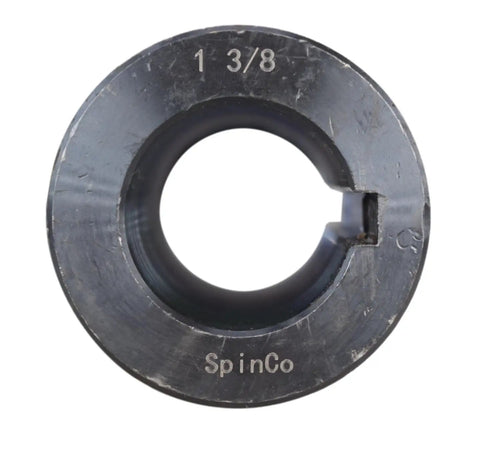 Heavy Duty 1-3/8 Inch Solid Shaft Coupler With Keyway And Set Screws For 1-3/8 Bore, 2-5/16 OD, 4-1/2 Length, 5/16 x 5/32 Keyway, Black Oxide Finish, C1018 Mild Steel.