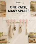 Six Hook Wall Rack Swivels 180 Degrees For Home Use No Hangups Peel Mount Shields Drywall While Securing Towels Keys Firmly.