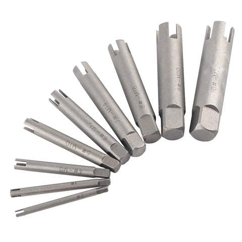 Premium Heavy Duty Screw Extractor Set To Bust Rusted Stripped Bolts And Broken Taps With Ease For Home Repair Projects Or Industrial Jobs Using This Durable High Speed Steel Removal Kit That Gets The Job Done Right, HSS sizes 2 to 10