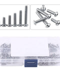 Hex Socket Screw Set Kit With 180 Heavy Duty Stainless Steel Screws For Appliance And Machine Repair Rust Resistant 304 Grade Hardware All Purpose Assortment For DIYers And Pros, 304 stainless hex screws in storage case