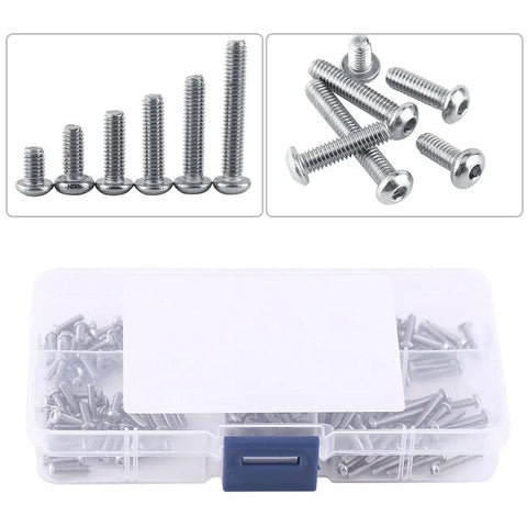 Hex Socket Screw Set Kit With 180 Heavy Duty Stainless Steel Screws For Appliance And Machine Repair Rust Resistant 304 Grade Hardware All Purpose Assortment For DIYers And Pros, 304 stainless hex screws in storage case
