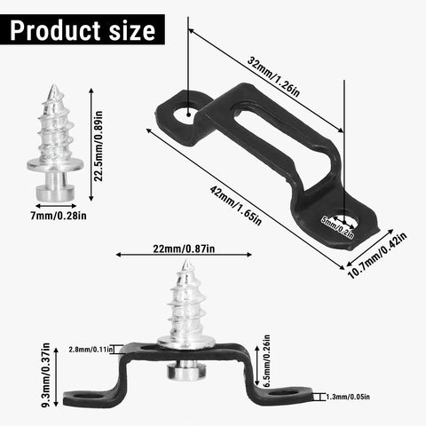 Product size diagram of Real Deal Killer Slick Furniture Concealed Connector Two In One Invisible Hide Joint Fastener Kit.