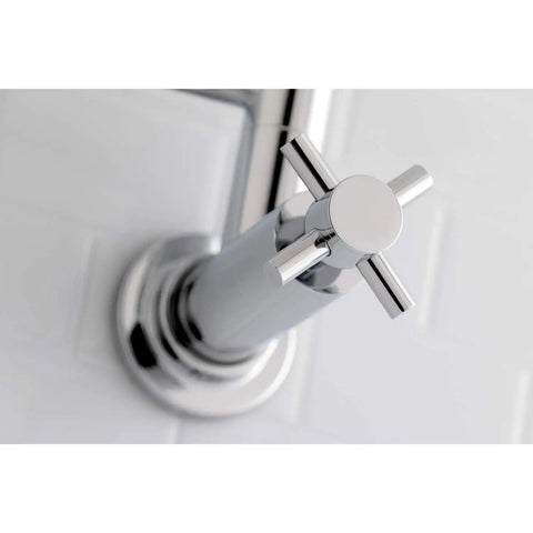 Concord Pot Filler Wall Mount Polished Chrome Finish Drip Free Ceramic Disc Cartridge Half Inch NPT Connection 20 Inch Reach
