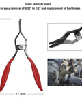 4 Piece Hose Clamp Pliers Set With Long Reach Wire Spring Hose Removal Tool Pinch Pliers For Car Maintenance with red PVC grips