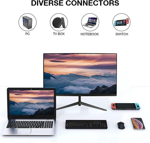 22 Inch Full HD Security Monitor With HDMI VGA And Built In Speaker No Bluetooth Or WiFi Works With CCTV DVR NVR Clear 1080p Display