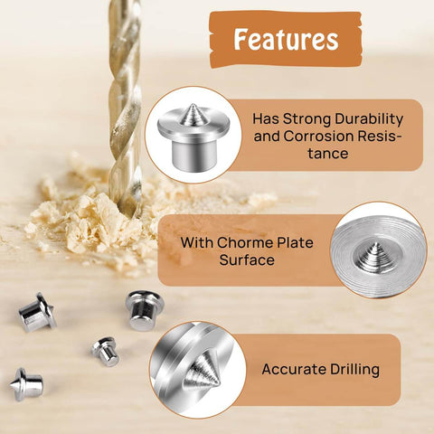 Pro Grade Woodworking Dowel Pin Set With 24 Centering Pins In 6 8 10 12 Mm And 75 Dowel Pins In 6 8 10 Mm for drilling features