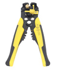 Jauarta 5-In-1 Automatic Wire Stripper Tool for Electricians Heavy Duty Crimper Cutter And Peeler Pliers with yellow grips.