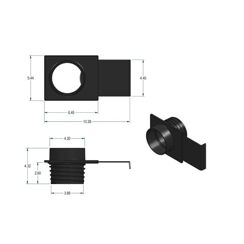 4 Inch Abs Dust Collection Blast Gate Quick Connect Threaded Adapter Rugged Abrasion Resistant Fitting Heavy Duty Air Flow Connector Kick Ass Quality No Sweat Hookup For Badass Woodworking Builds