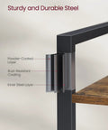 Close-up of heavy duty steel joint of Narrow Three Tier Bookshelf For Tiny Spots, showing powder-coated and rust-resistant layers.