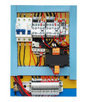 Electrical panel wiring for Heavy Duty Hydraulic Roll Bender Machine With 3Hp Motor And Two Inch Roller Shaft.