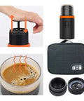 Grab And Go Mini Portable Espresso Maker For Travel And Hiking Easy To Operate And Clean One Pot Two Cups Manual Coffee Brewer Gift