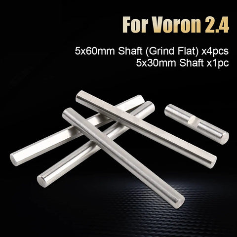 Bearing Steel Or Stainless Steel D Type Shaft Ground Flat 5mm Diameter 30mm Or 60mm Length For Voron 3D Printer Motion Parts
