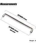 Antique Silver Zinc Alloy Cabinet Handles Set Of 6, 6.3 Inch Center To Center Pulls in measurement diagram
